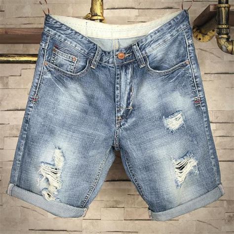 2016 Summer New Fashion Designer Mens Ripped Distressed Blue Jean