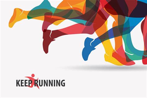 Set Of Running And Sport Backgrounds Running Illustration Running