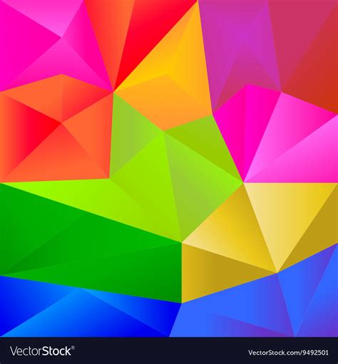 Colorful Polygons Triangle Shapes Background Vector Image