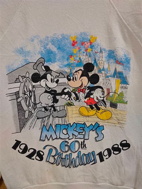 Vintage Mickeys 60th Birthday Big Printed Disney Car Gem