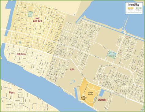 Lower 9th Ward New Orleans Map Map