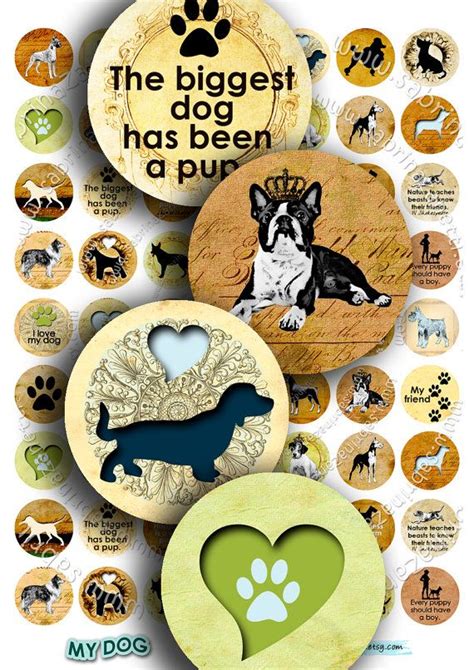 Instant Download Digital Collage Sheet I Love My Dog By Jleeloo 380