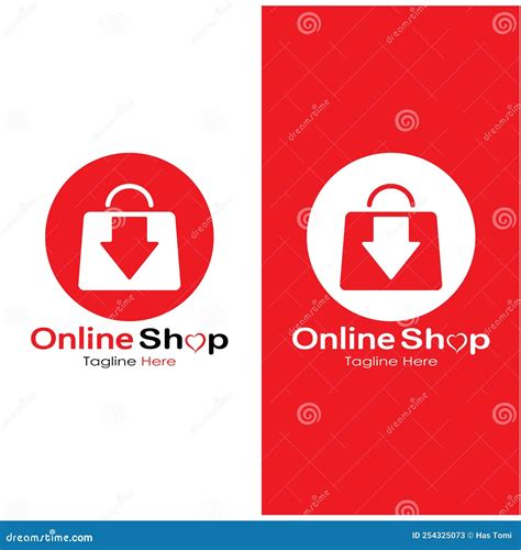 E Commerce Logo And Online Shop Logo Design With Modern Concept Stock