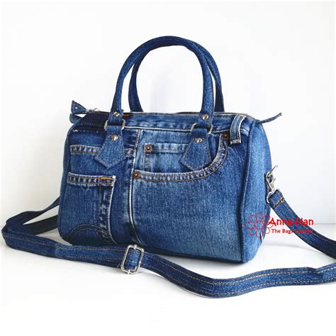 Jb05 Ellipse Jean Handmade Bag Handmade Bags Jeans Bag Blue Jean