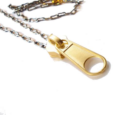 Osnat Har Noy Jewelry Design Gigantic Zipper Pendant In Gold