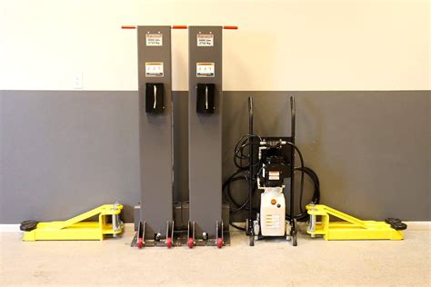Here is a photo (not of mine) which includes the. MaxJax M6 Portable Two Post Lift for home garage - Liftmotive