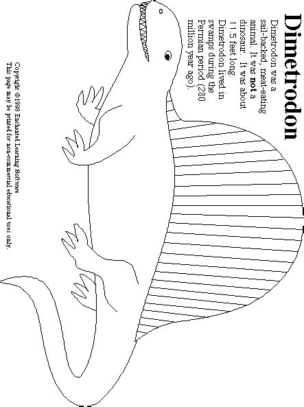 Dimetrodon Print Out Enchanted Learning Software