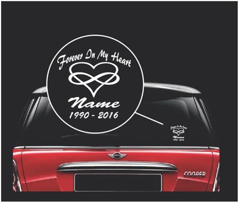 In Memory Infinity Heart Decal Sticker Custom Made In The Usa Fast