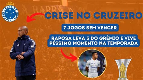 Cruzeiro joga mal é derrotado para o Grêmio e vive o pior momento da