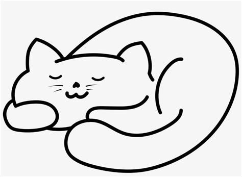 Open Curled Up Cat Cartoon Transparent Png 2000x1371 Free