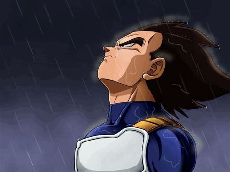 Vegeta Vegeta In The Rain Animated By Carapau Visit Now For 3d