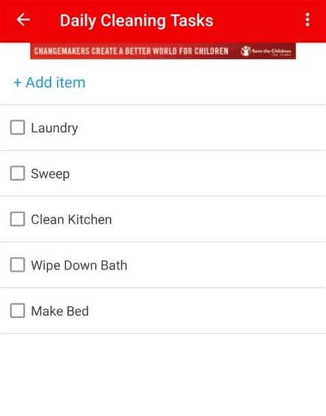 Streamlined cleaning tracker best for older kids and adults. The Best Cleaning Schedule App - Frugally Blonde