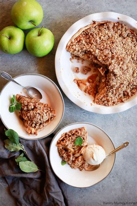 Apple Crumble Pie Recipe With Oats Vegan And Gluten Free Friendly