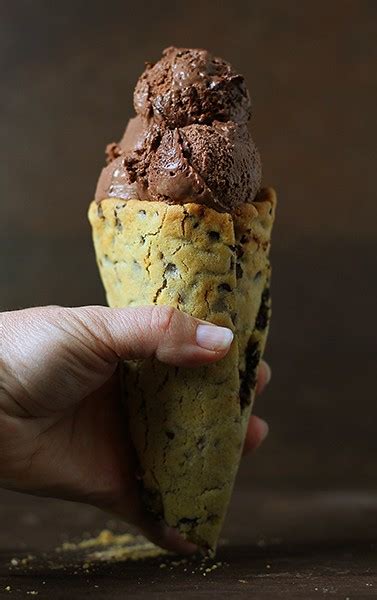Homemade Chocolate Chip Cookie Ice Cream Cone I Am Baker