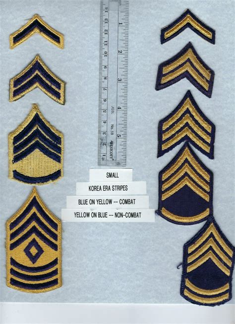 Army Enlisted Ranks Korean Era Combat And Noncombat Stripes Ebay