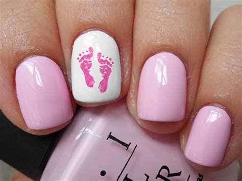 Pink Baby Footprints Moon Sugar Decals