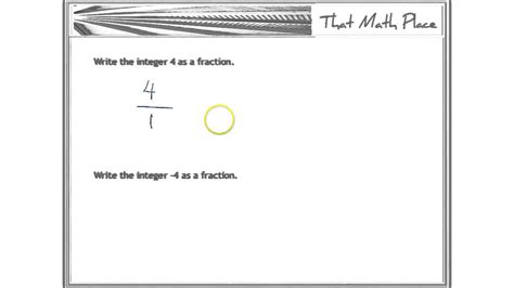 How To Turn An Integer Into A Fraction Youtube