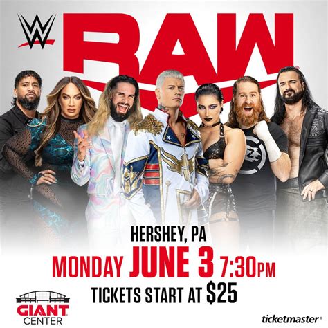 WWE Monday Night Raw Returning To Hershey In Pennlive Com