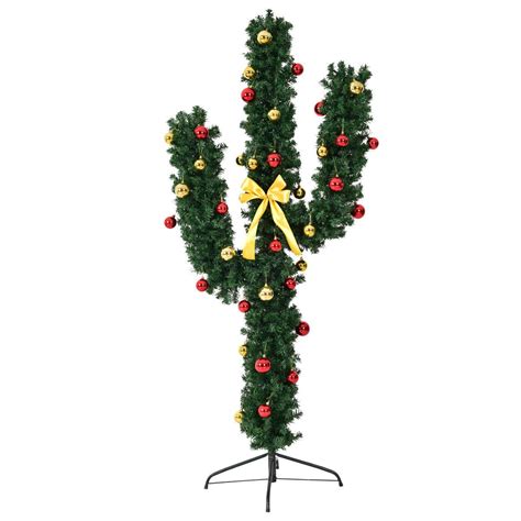 When the land is changing, the flowerpot should. 5' / 6' / 7' Artificial Cactus Christmas Tree with Lights ...