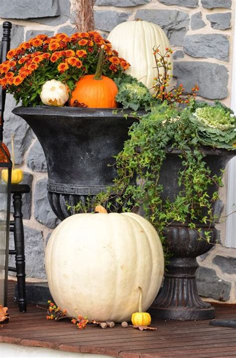 A wide variety of stone pumpkin options are available to you, such as processing type, occasion, and event & party item type. 22 Beautiful Fall Planters for Easy Outdoor Fall ...