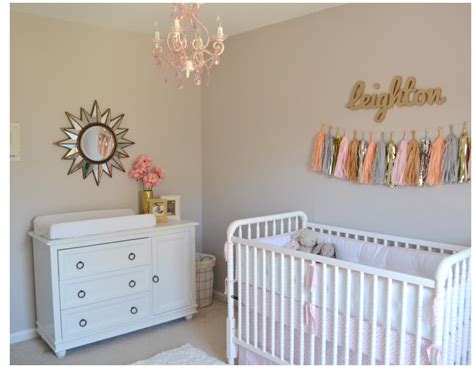 Looking for nursery decorating ideas? Leighton Kate's Pink and Gold Nursery - Project Nursery