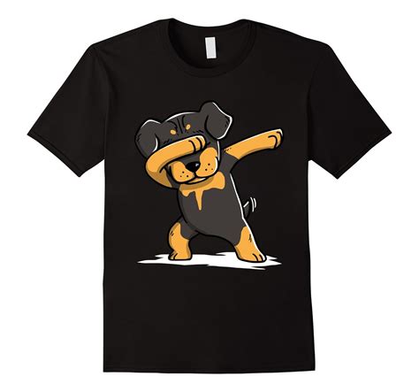 Rottweiler Cute Dabbing T Shirt Funny Dab Dance T Shirt Cl Colamaga