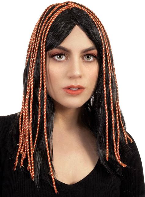 womens black cleopatra costume wig cleopatra wig with rope braids