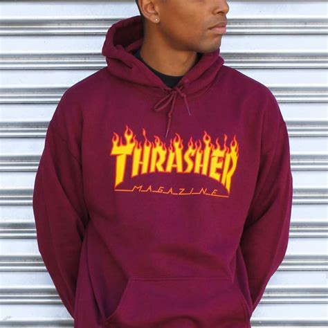 Buy Thrasher Flame Hoodie At Europes Sickest Skateboard Store Color
