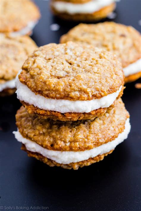Double decker fudge round, nutty buddy bars, zebra cakes, and the fieldstone bakery honey buns, cosmo blast brownies, grains 2 go apple cinnamon, grains 2 go chocolate chip, and frosted donuts. Homemade Oatmeal Creme Pies | Sally's Baking Addiction