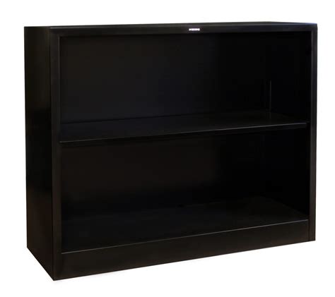 Hon Used Black 2 Shelf 29 Inch Metal Bookcase National Office