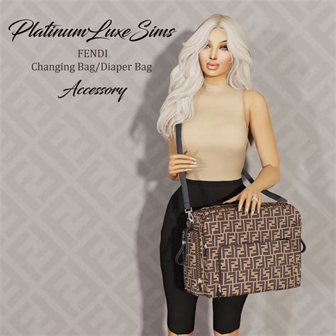 Fendi Changing Bag Diaper Bag Accessory And Pose Pack In 2022 Sims 4