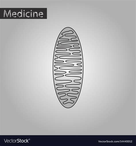 Black And White Style Icon Of Mitochondrion Vector Image