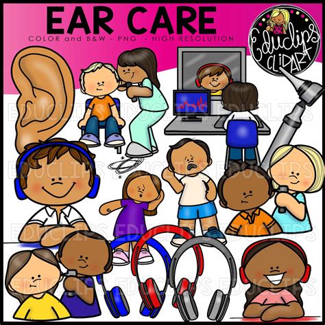 Ear Care Clip Art Set Edu Clips