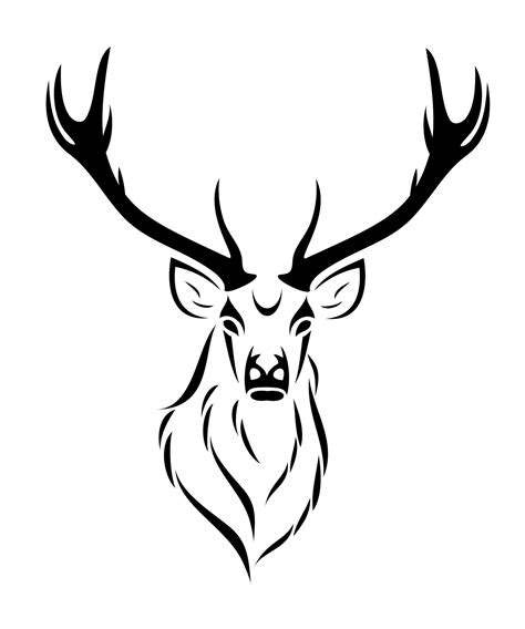 Tribal deer tattoo design the tattoo comprises of a black tribal head of a deer and this design looks nice. Drawn stag tribal #3 | Deer tattoo, Deer tattoo designs ...