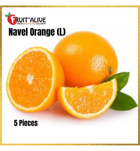 Navel Orange Xl From Usa 5 Pcs 4012 Fruit