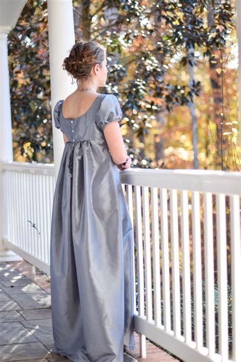 Regency Dress Reenactment Costume Jane Austen Ball Gown Etsy
