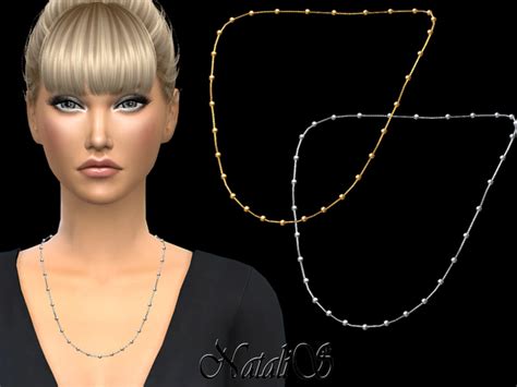 Multy Beads Station Necklace By Natalis At Tsr Sims 4 Updates