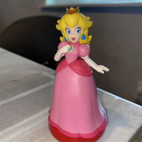 Princess Peach Amiibo Super Mario Bros Series Nintendo Red Base Used Picclick