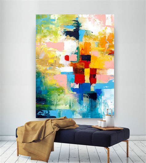 Extra Large Wall Art Palette Knife Artwork Original Painting On Canvas ...