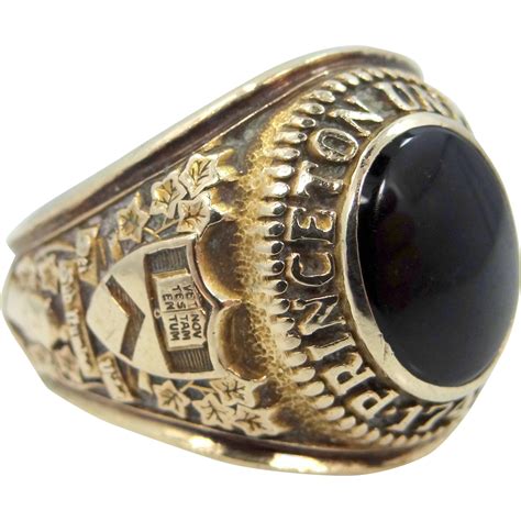 Huge 1964 Princeton University 10k Solid Gold Mans Ring From Mur