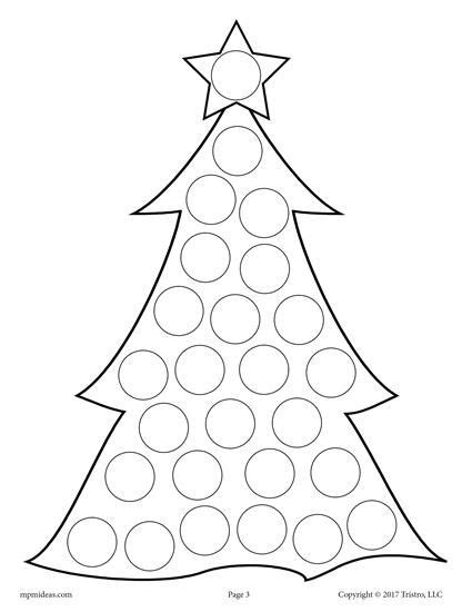 Moon and star christmas coloring page. 10 Christmas Do-A-Dot Printables! | Preschool christmas ...