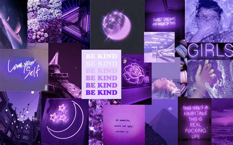 Mostly graphic and web, but i'm also passionate about fashion. Collage High Quality Purple Aesthetic Laptop Wallpaper ...