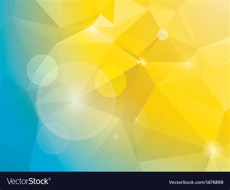 Abstract Blue And Yellow Polygon Mosaic Background