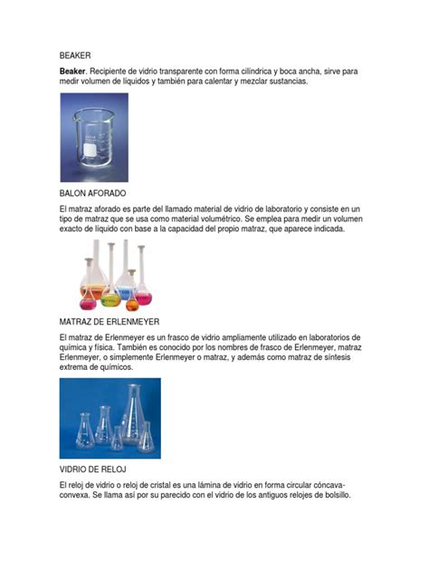 Tipos De Material De Vidrio Para Laboratorio Compartir Materiales