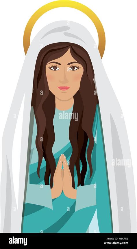 Cartoon Virgin Mary Icon Over Hi Res Stock Photography And Images Alamy
