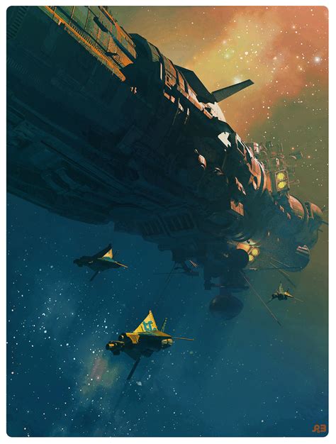 Pascal Blanché Leviathan Concept Ships Science Fiction Artwork