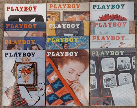 Playboy Magazine Complete Year 1956 With Centerfolds VG Values MAVIN