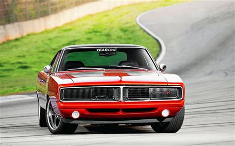 Download Wallpapers Dodge Charger 1970 Muscle Car Retro Cars Red