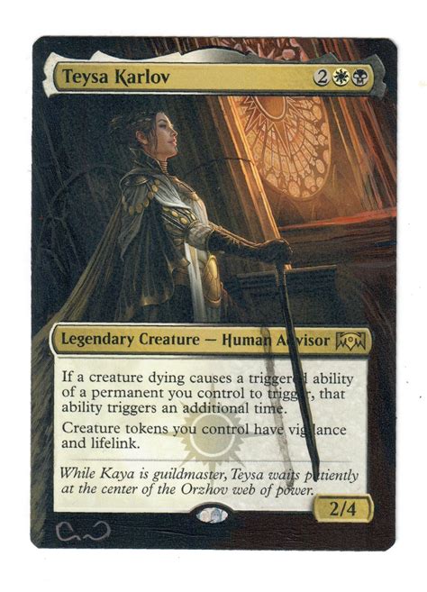 Teysa Karlov Altered Full Art Mtg Magic Commander Edh Orzhov Token