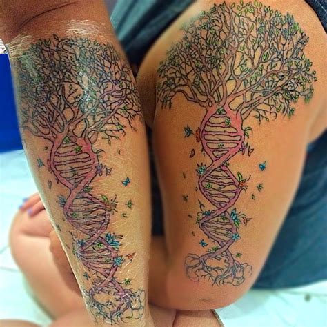 Dna Tree Tattoo With My Sister Tattoos Cool Tattoos Tree Tattoo